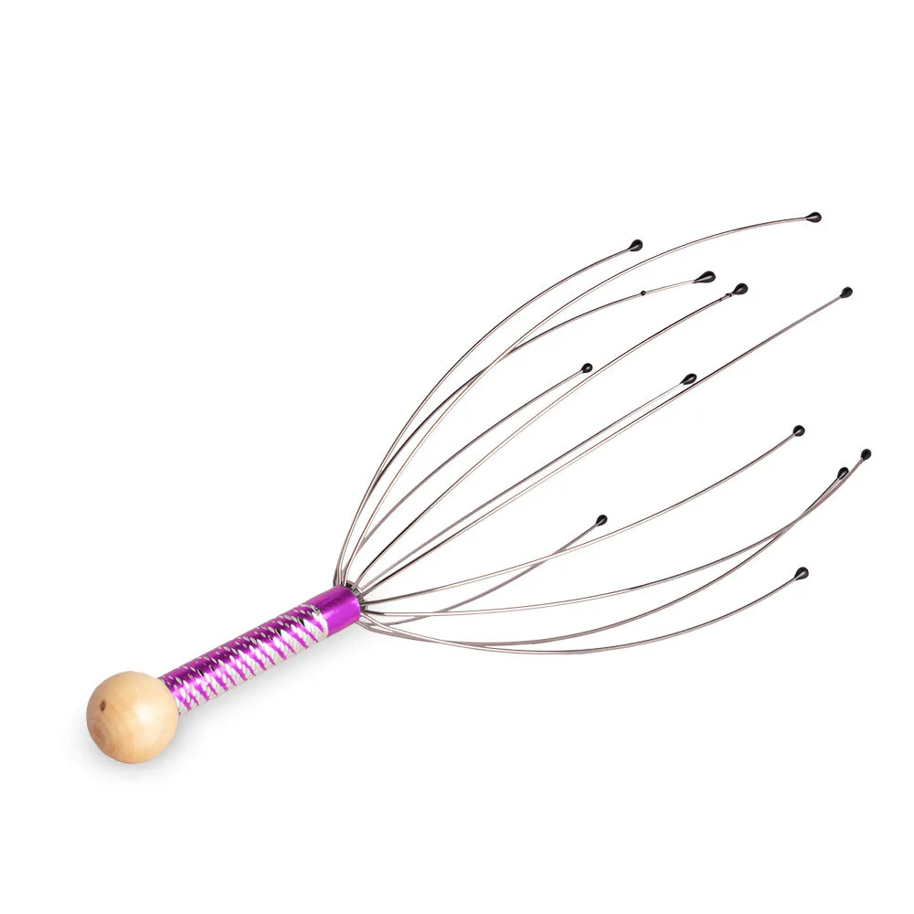 Streak Street De-stress Head & Scalp Massager Spa Therapy - Promotes Hair Growth - Purple