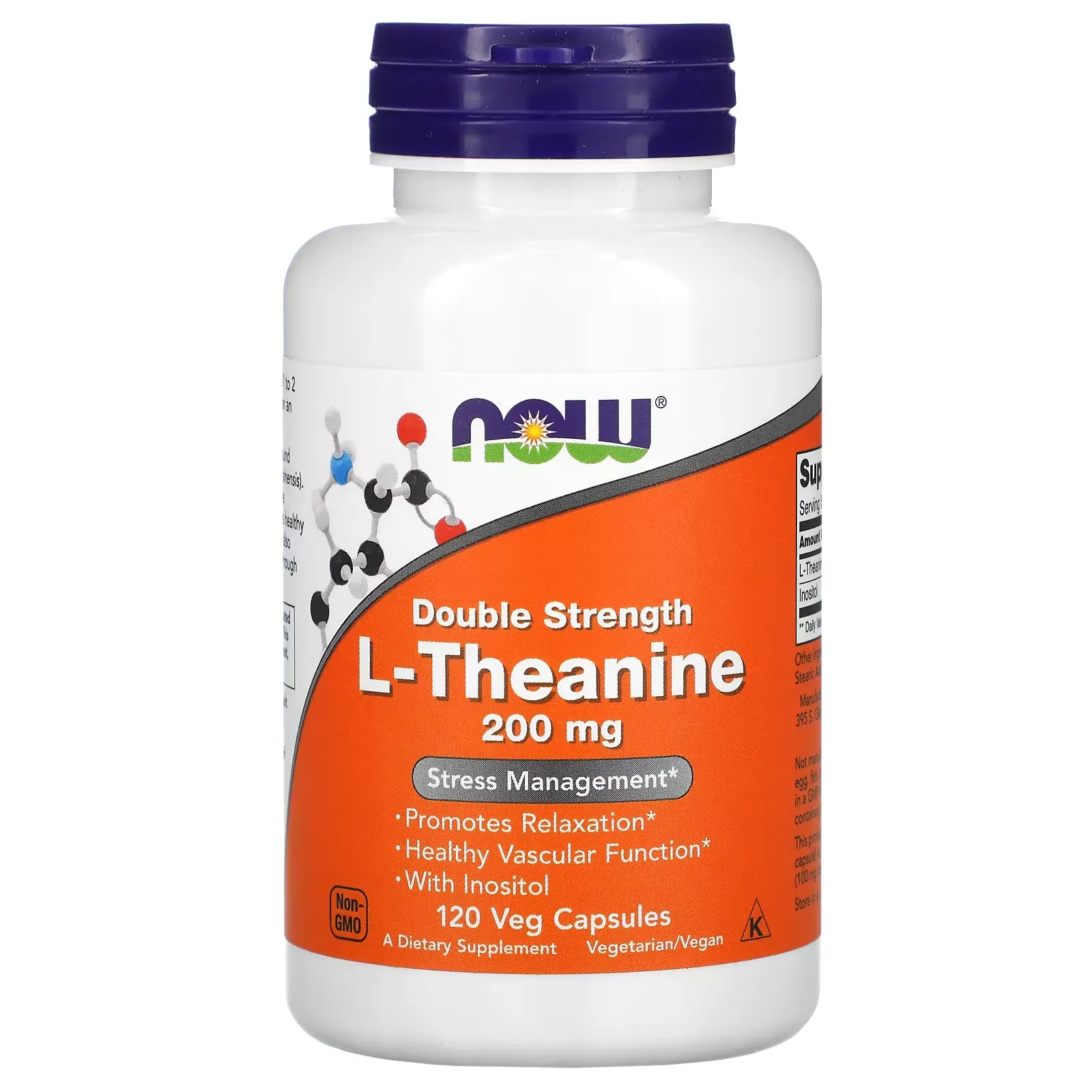 Double Strength L-Theanine, 200 mg, 120 Veg Capsules