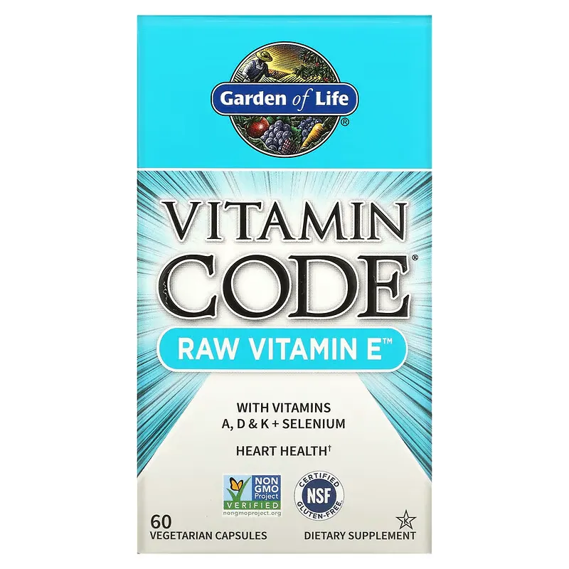 Vitamin Code, RAW Vitamin E, 60 Vegetarian Capsules