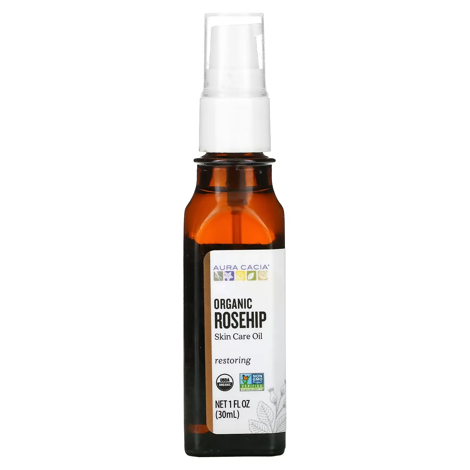 Organic Skin Care Oil, Rosehip, 1 fl oz (30 ml)