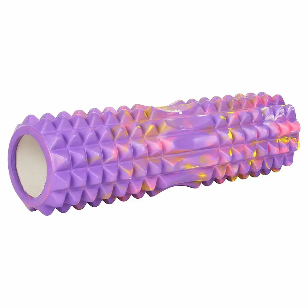 Strauss Grid Yoga Massage Foam Roller,  Multicolor Purple  45cm