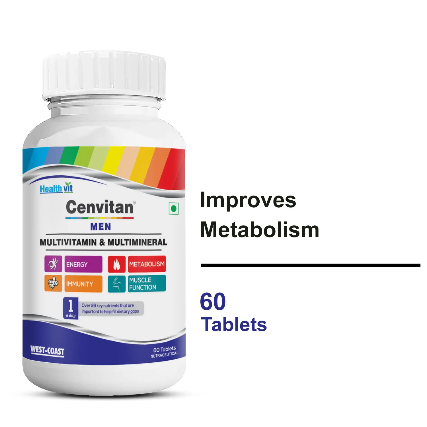 Healthvit Cenvitan Men (Multivitamin & Multimineral) 60 Tablets