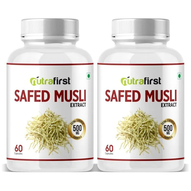 Nutrafirst Safed Musli Extract Capsules - Pack Of 2