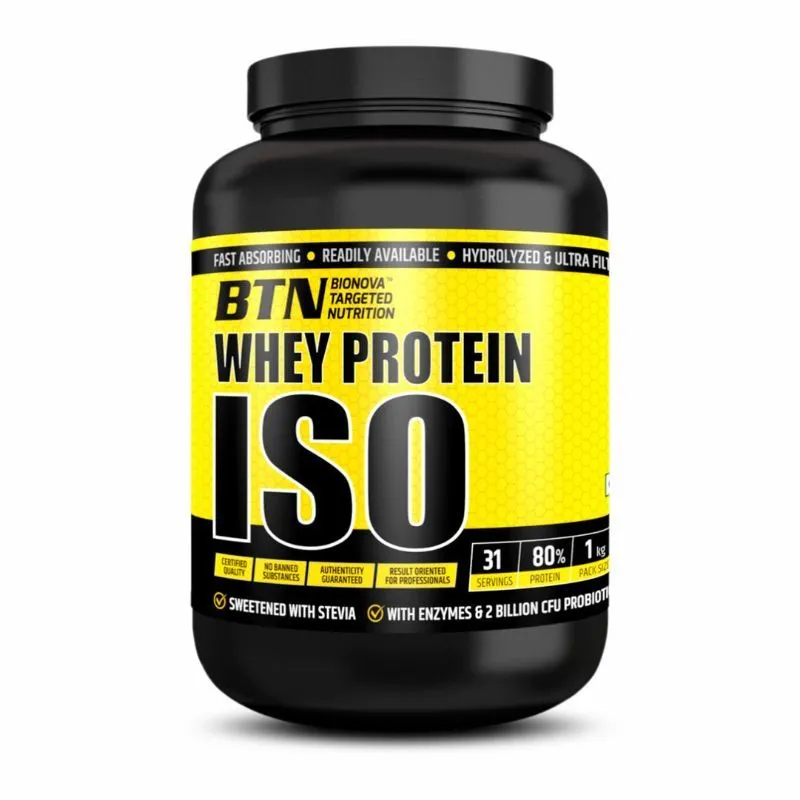 BTN Sports 100% Whey Protein Isolate With Digestive Enzymes & Probiotics, Dutch Chocolate