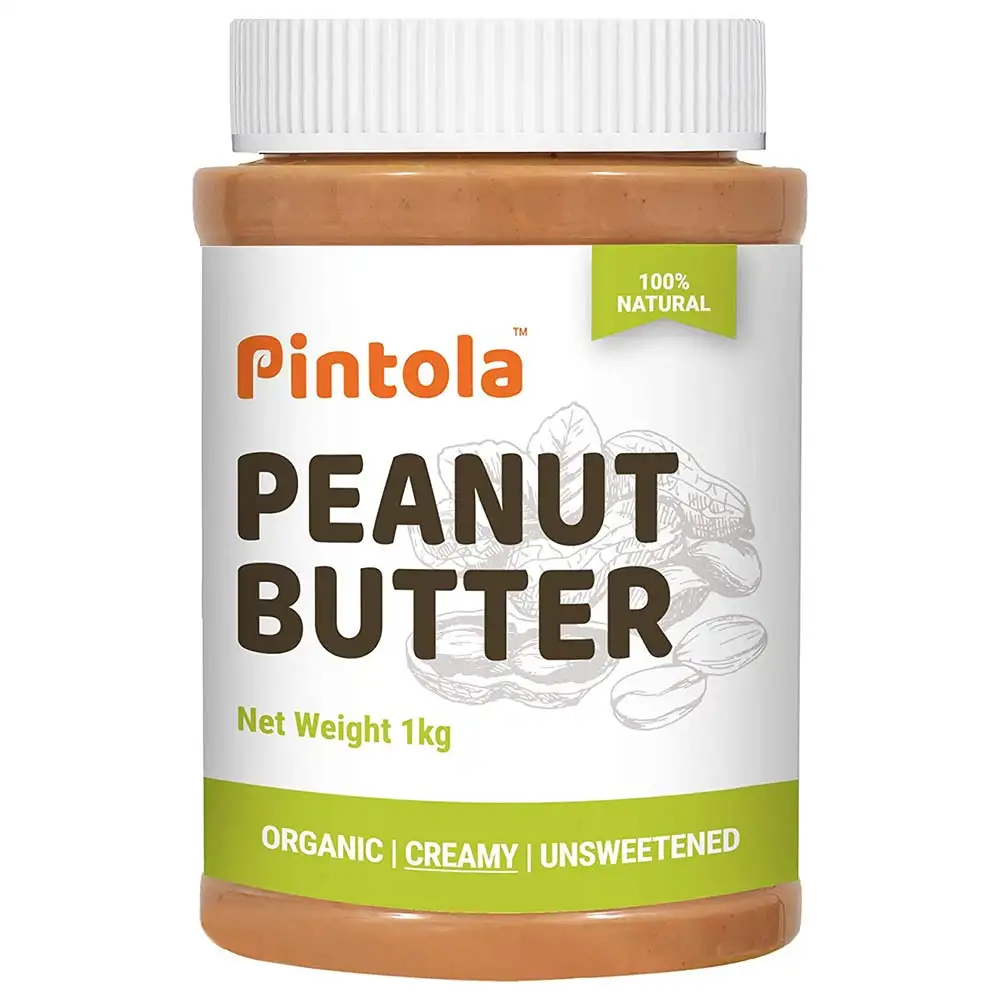 Pintola Organic Peanut Butter,  1 kg  Creamy