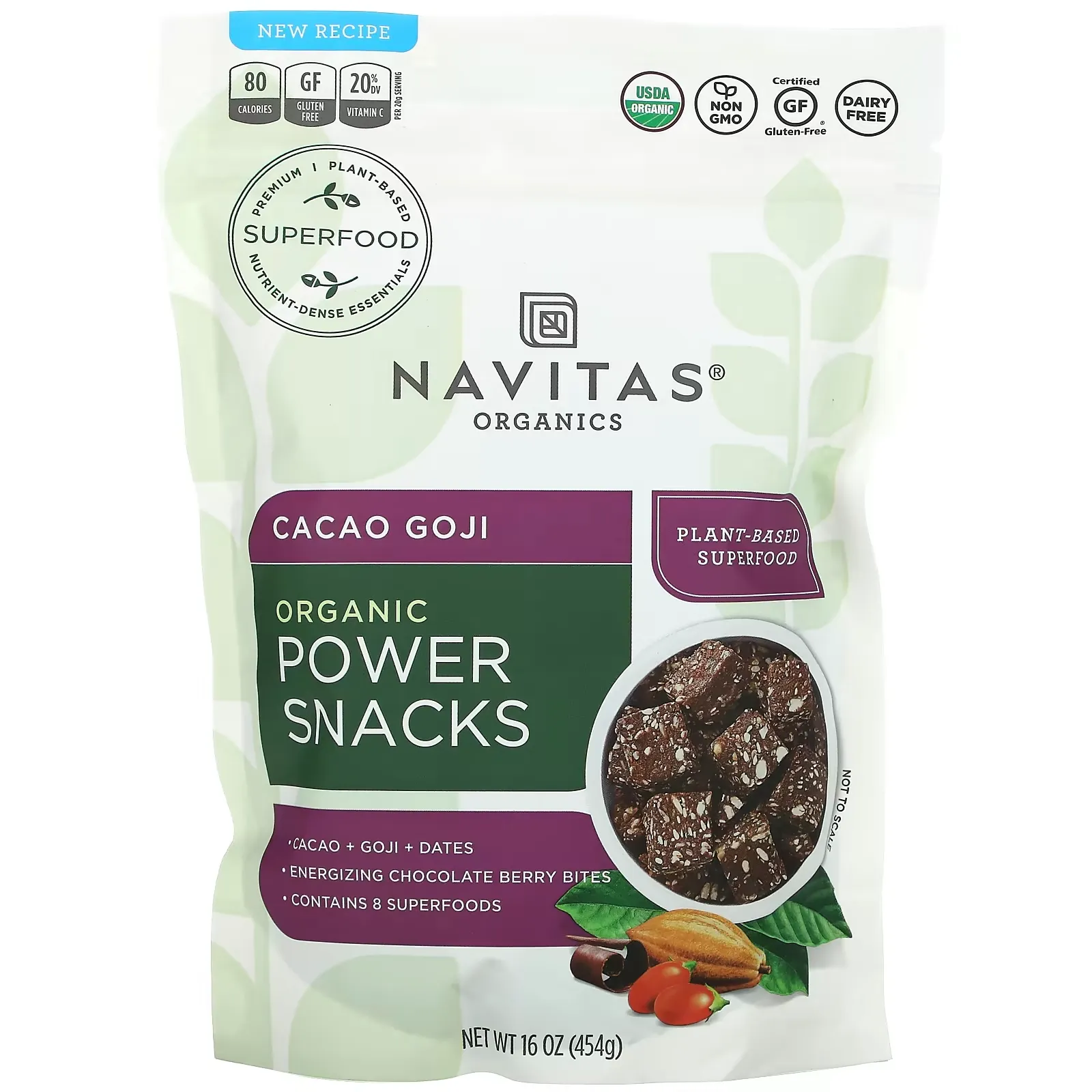 Organic Power Snack, Cacao Goji, 16 oz (454 g)