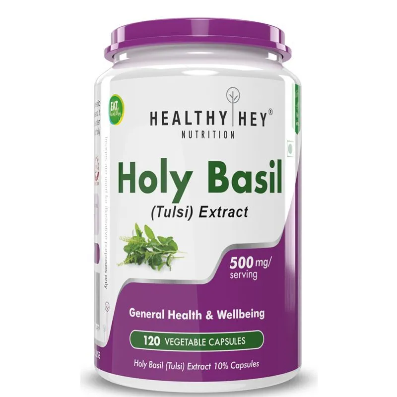 HealthyHey Nutrition Tulsi Extract (Holy Basil Extract) Veg Capsules