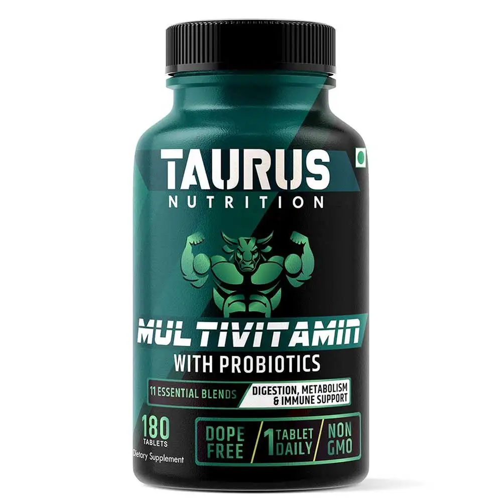 Taurus Nutrition Multivitamin with Probiotics,  180 tablet(s)  Unflavoured