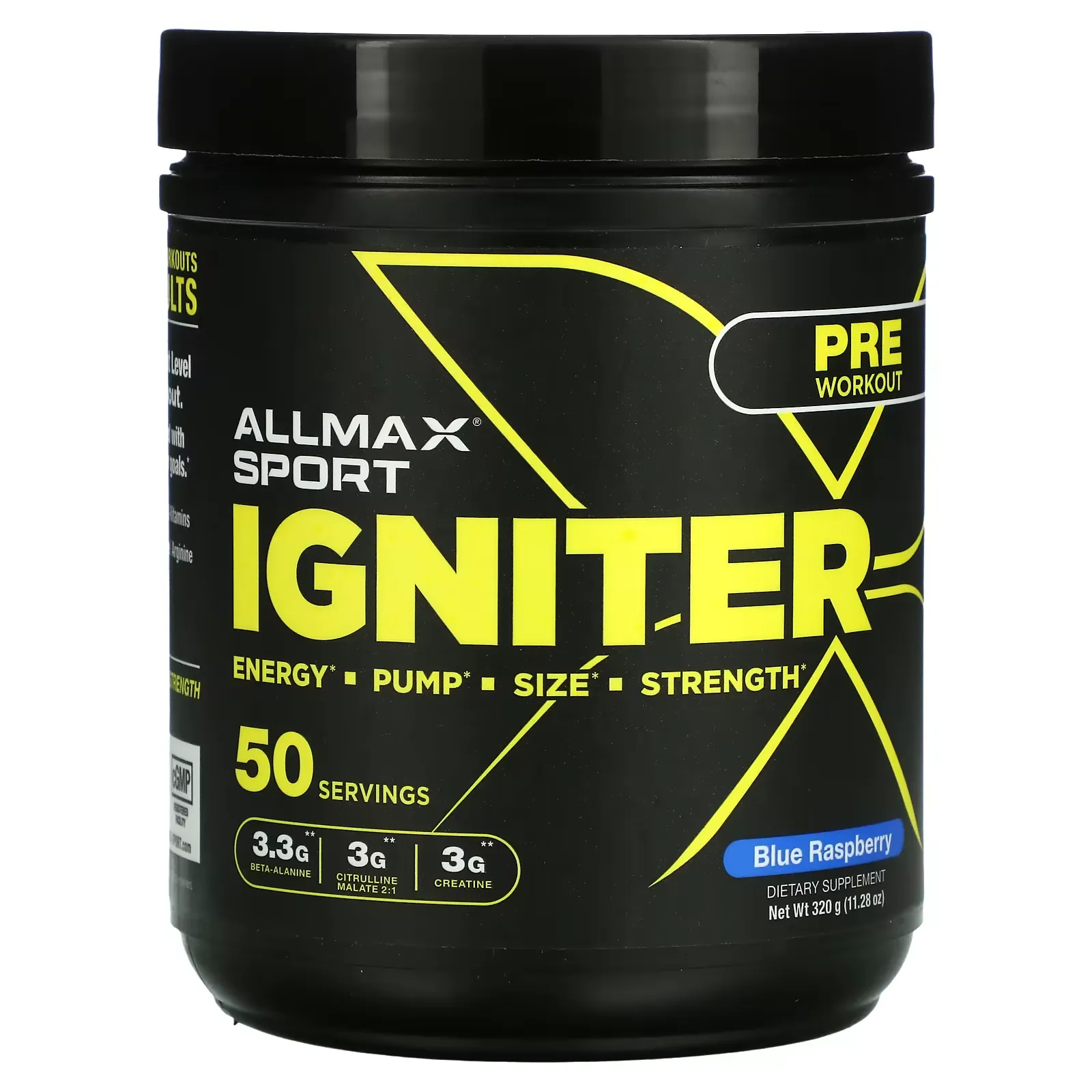 Igniter, Pre-Workout, Blue Raspberry, 11.28 oz (320 g)