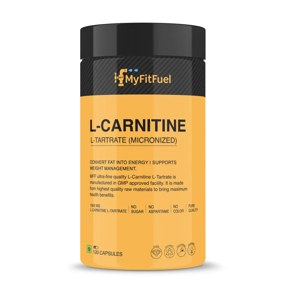 MyFitFuel L-Carnitine L-Tartrate (100% Pure, No Other Ingredient) 500mg, Unflavored