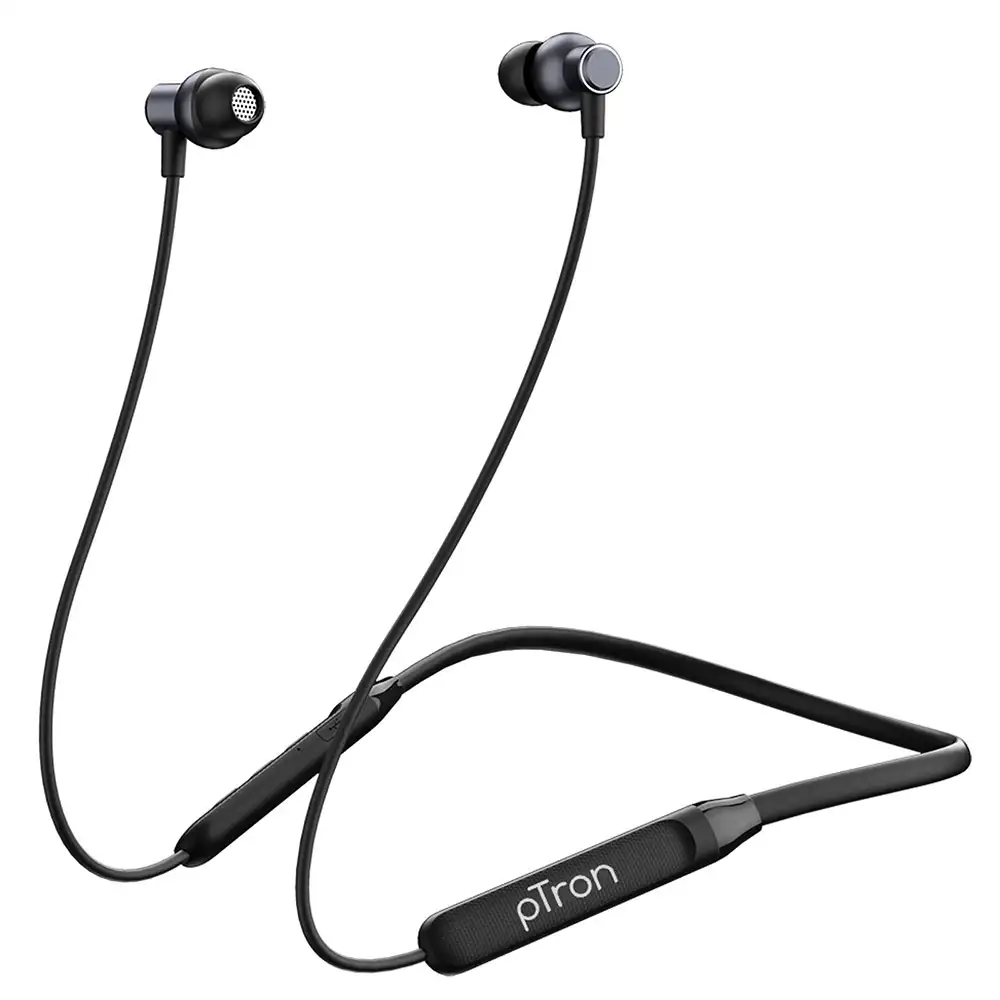 Ptron Tangent Evo Wireless Neckband,  Black