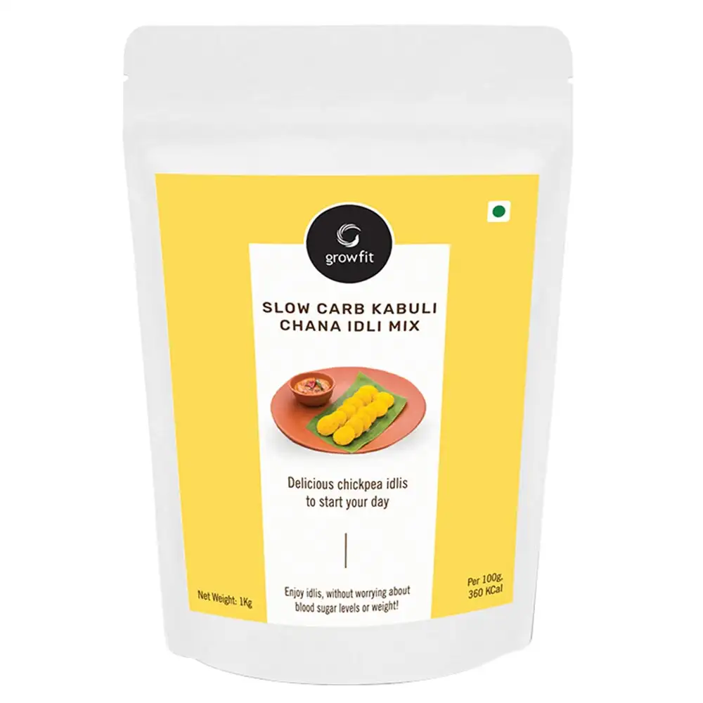 GrowFit Slow Carb Kabuli Chana Idli Mix,  Unflavoured  1 kg