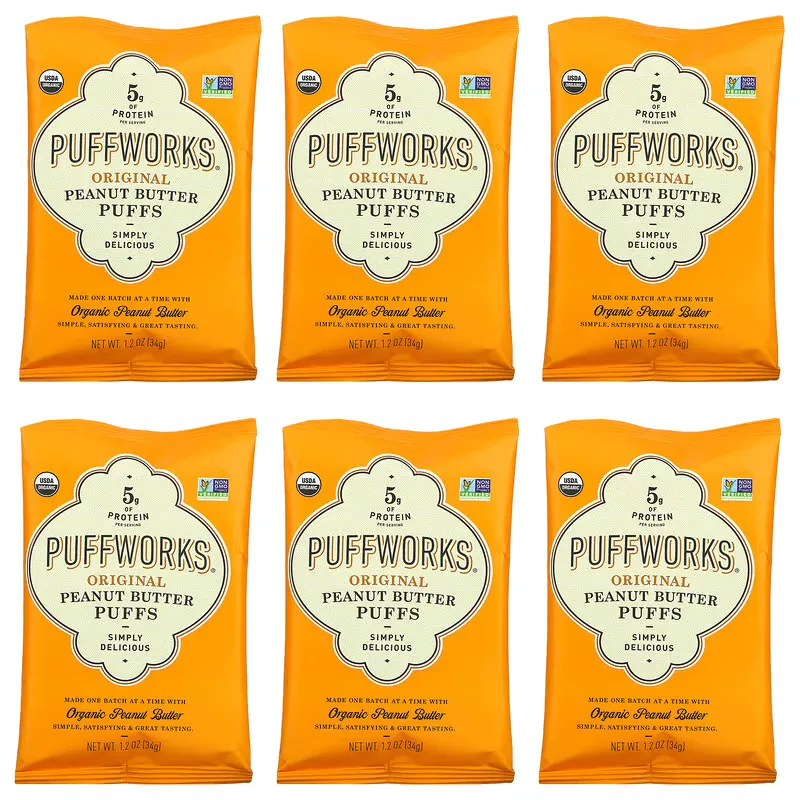 Peanut Butter Puffs, Original, 6 Pack, 1.2 oz (34 g) Each