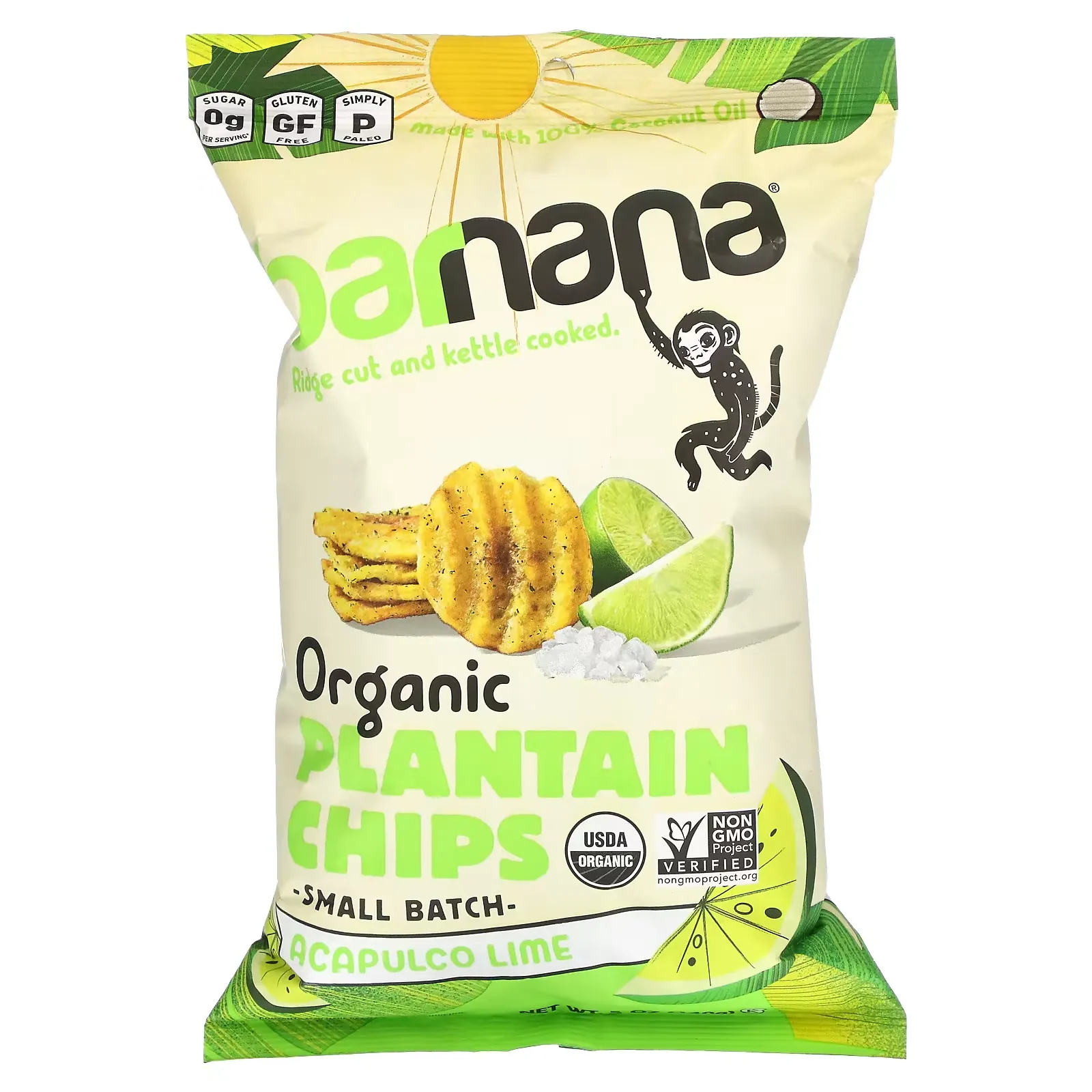 Organic Plantain Chips, Acapulco Lime, 5 oz (140 g)