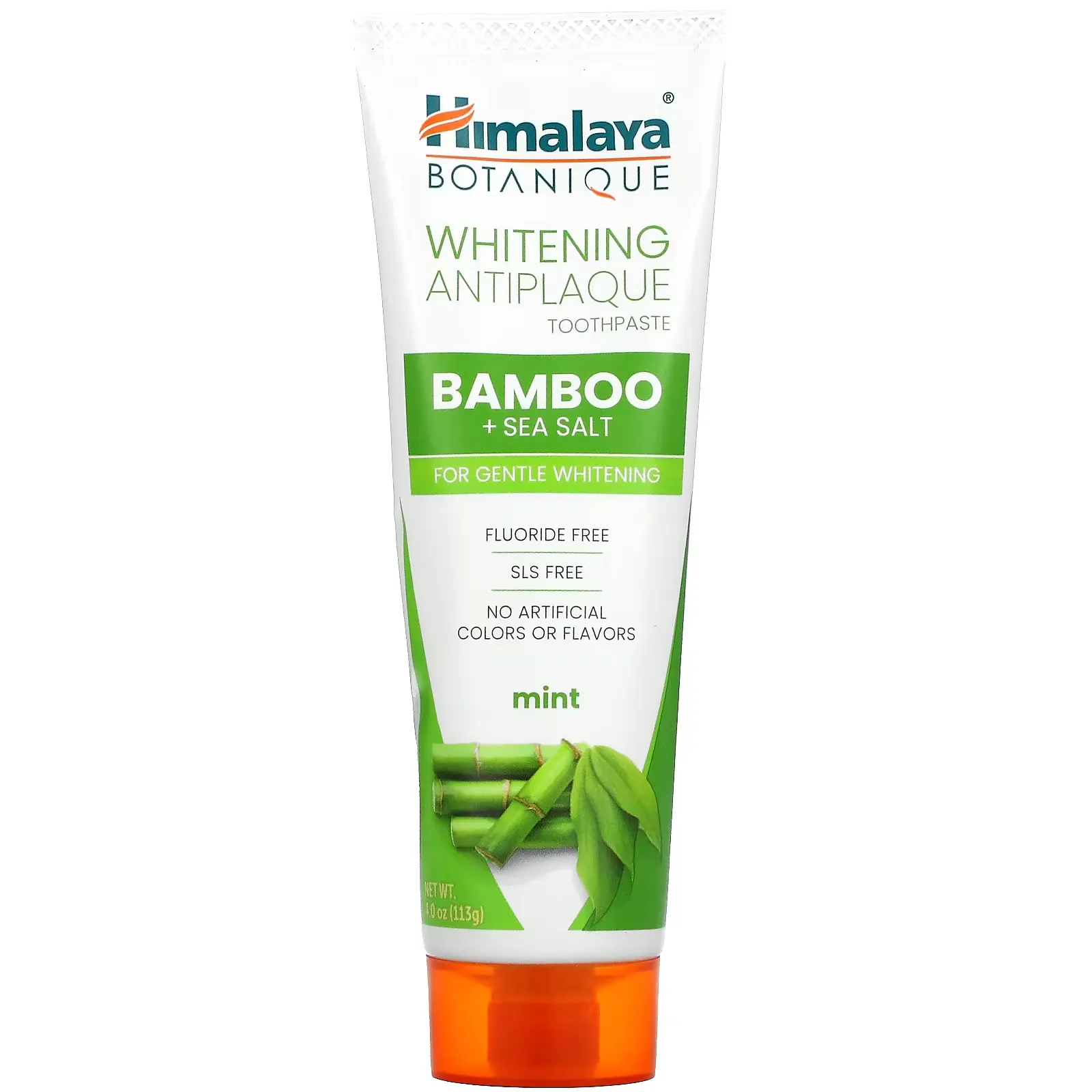 Whitening Antiplaque Toothpaste, Bamboo + Sea Salt, Mint, 4.0 oz ( 113 g)