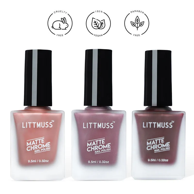 Littmuss Ready For A Party - Matte Chrome Nail Polish Combo