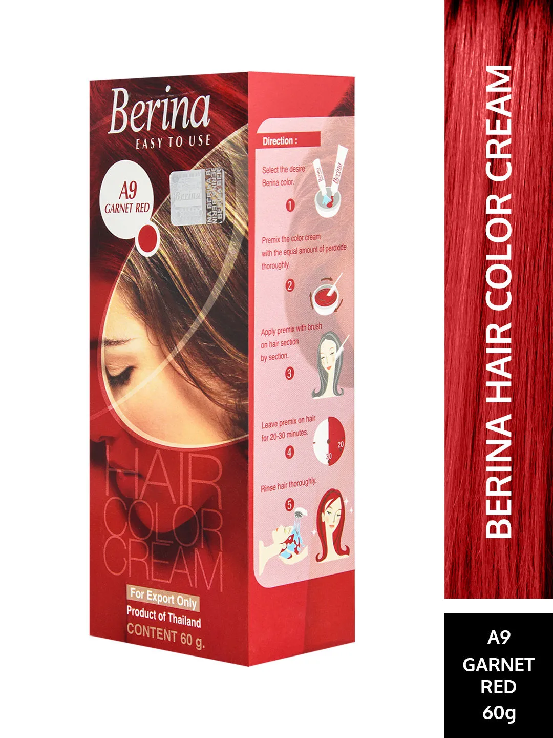 Berina Hair Color Cream - Garnet Red