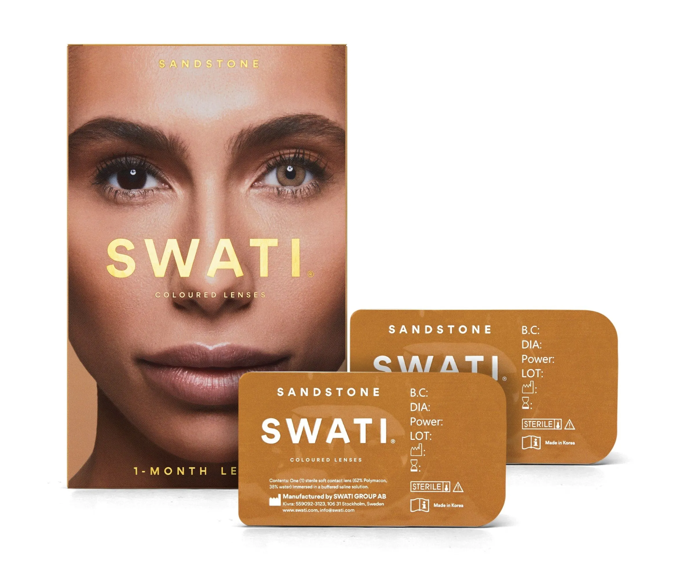 Swati Cosmetics Coloured Lenses Sandstone Power - 2.50