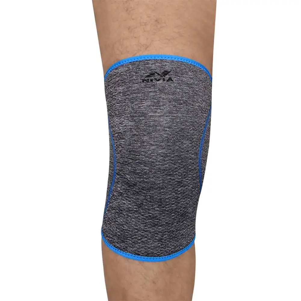 Nivia Orthopedic Knee Support Slip-In Type (MB-10),  Grey-Black  Medium