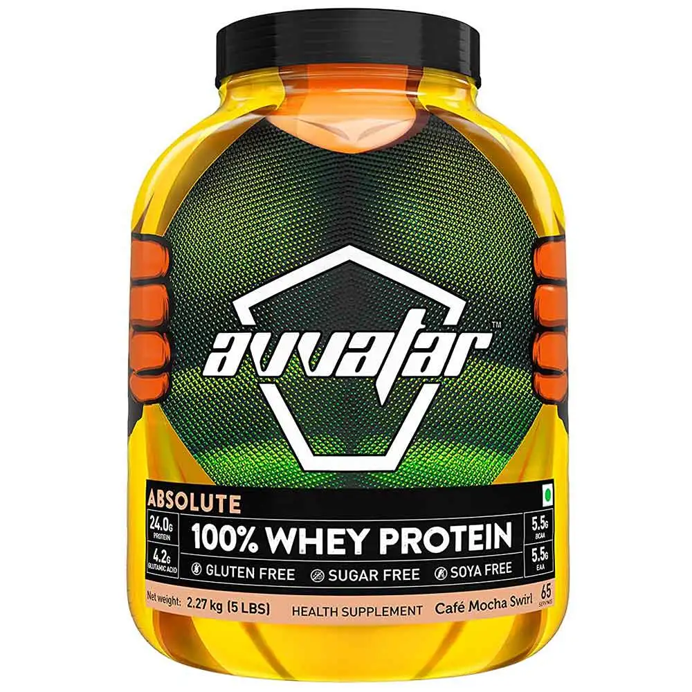 Avvatar Absolute 100% Whey Protein,  5 lb  Cafe Mocha Swirl