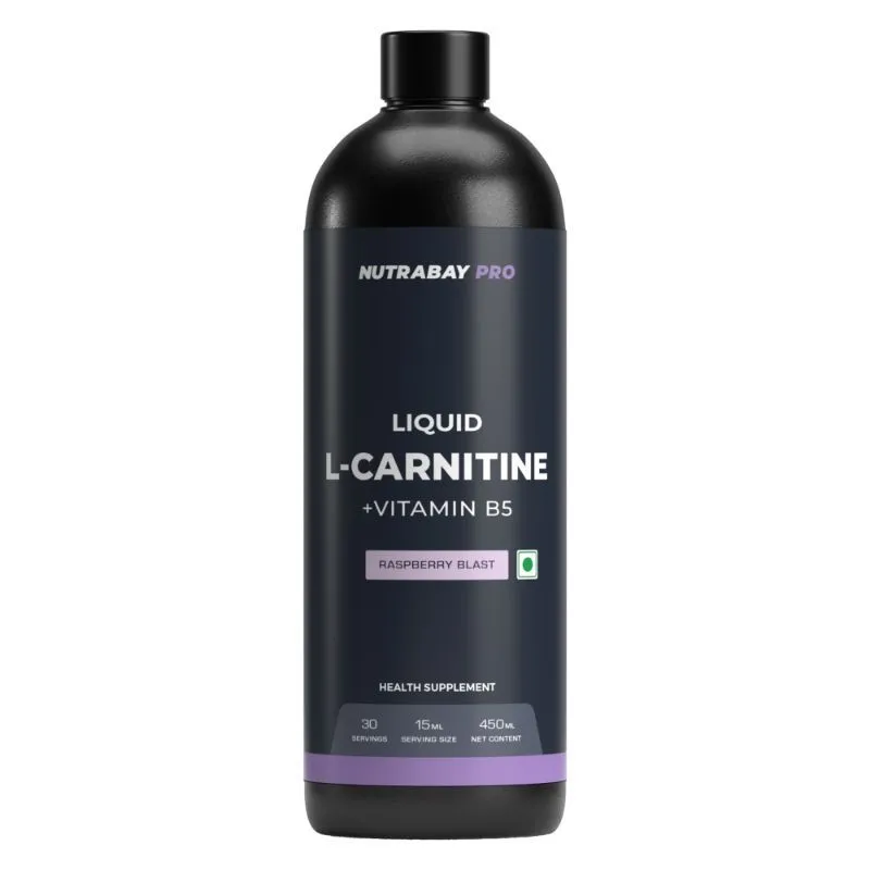 Nutrabay Pro Liquid L-Carnitine Pre & Post Workout Supplement - Raspberry Blast Flavour