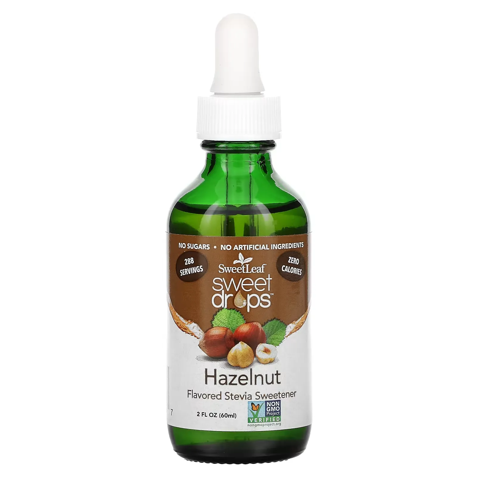 SweetLeaf, Sweet Drops Stevia Sweetener, Hazelnut, 2 fl oz (60 ml)