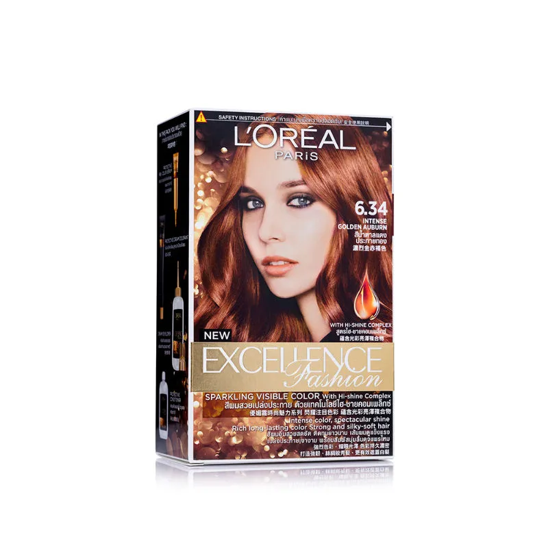 L'Oreal Paris Excellence Fashion - Shade 6.34 Intense Golden Auburn