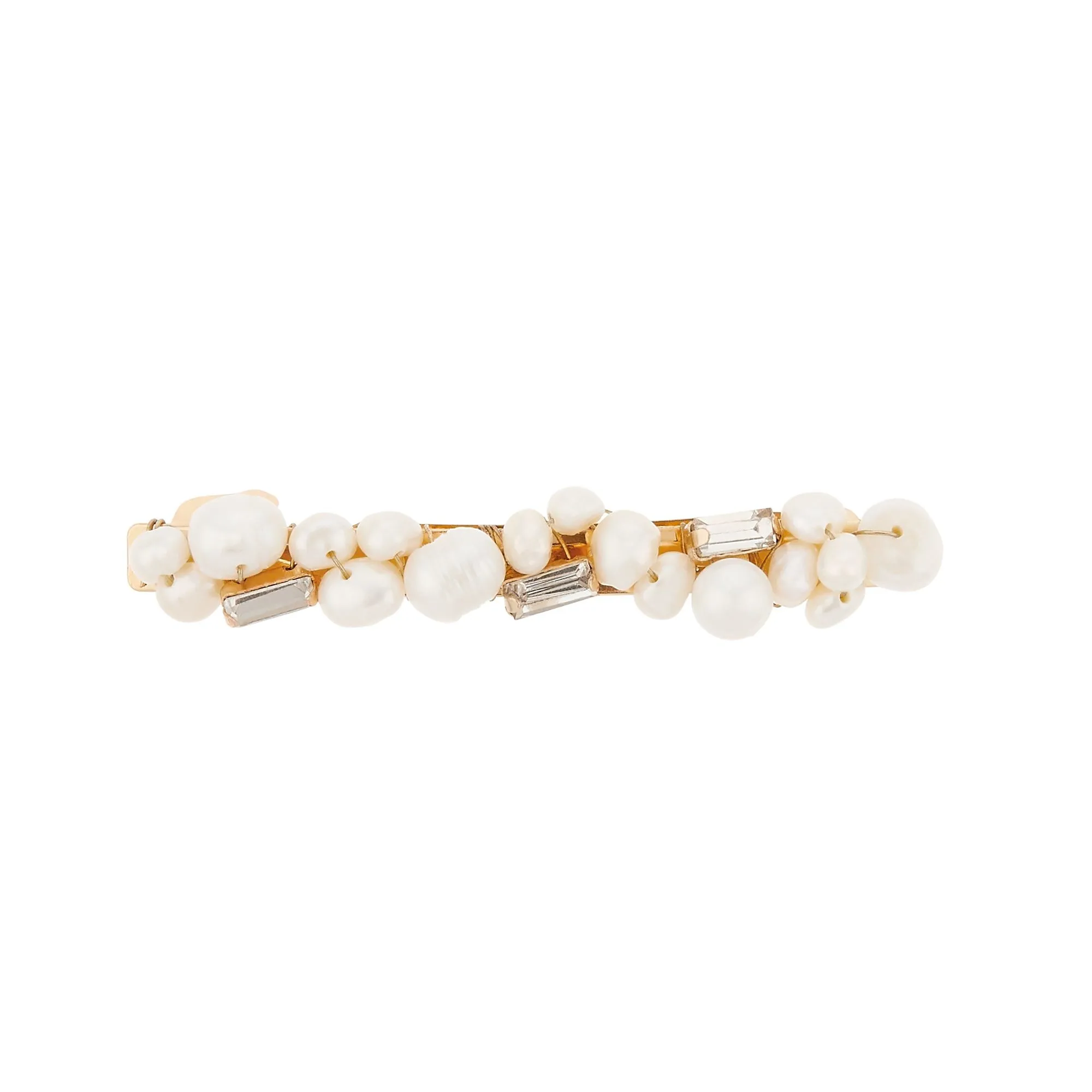 Accessorize London Freshwater Pearl And Sparkle Barrette Clip