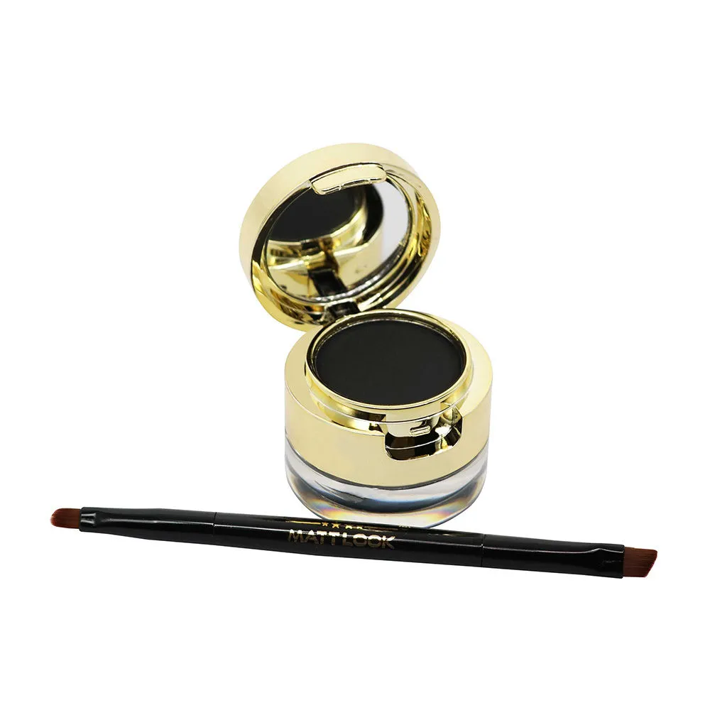 Matt look Fashion Eye Makeup 24Hr Stay Gel Kajal & Cake Eyeliner - Black