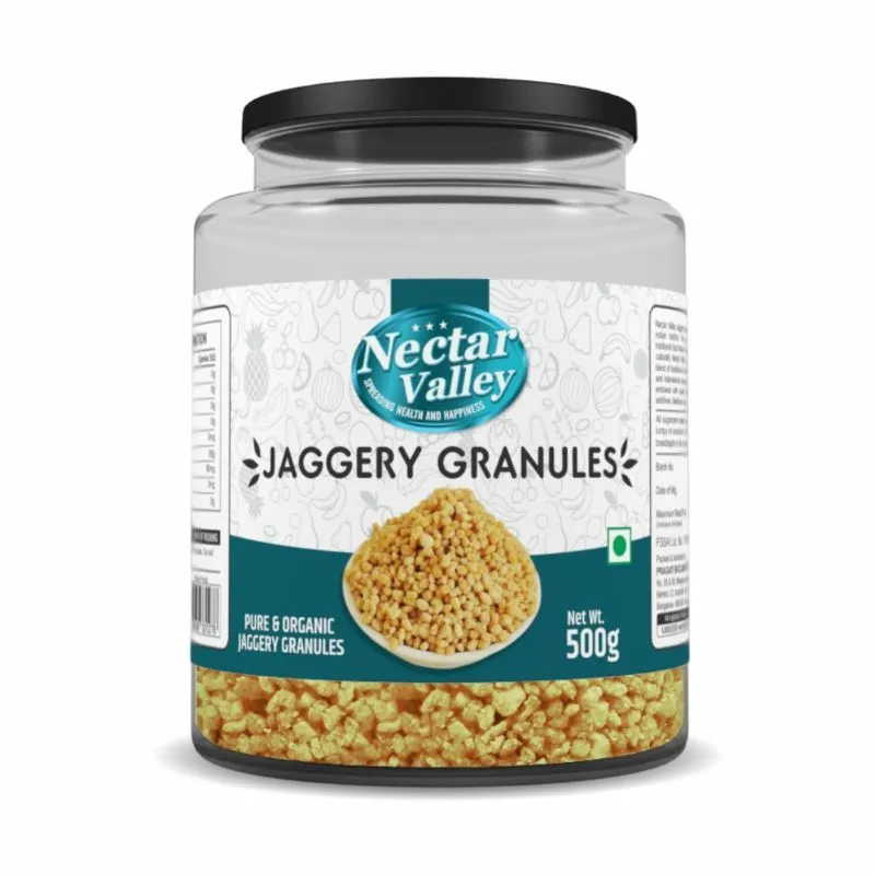 Nectar Valley Jaggery Granules, 100% Natural, Pure & Organic, Sulphur, GMO & Chemical Free