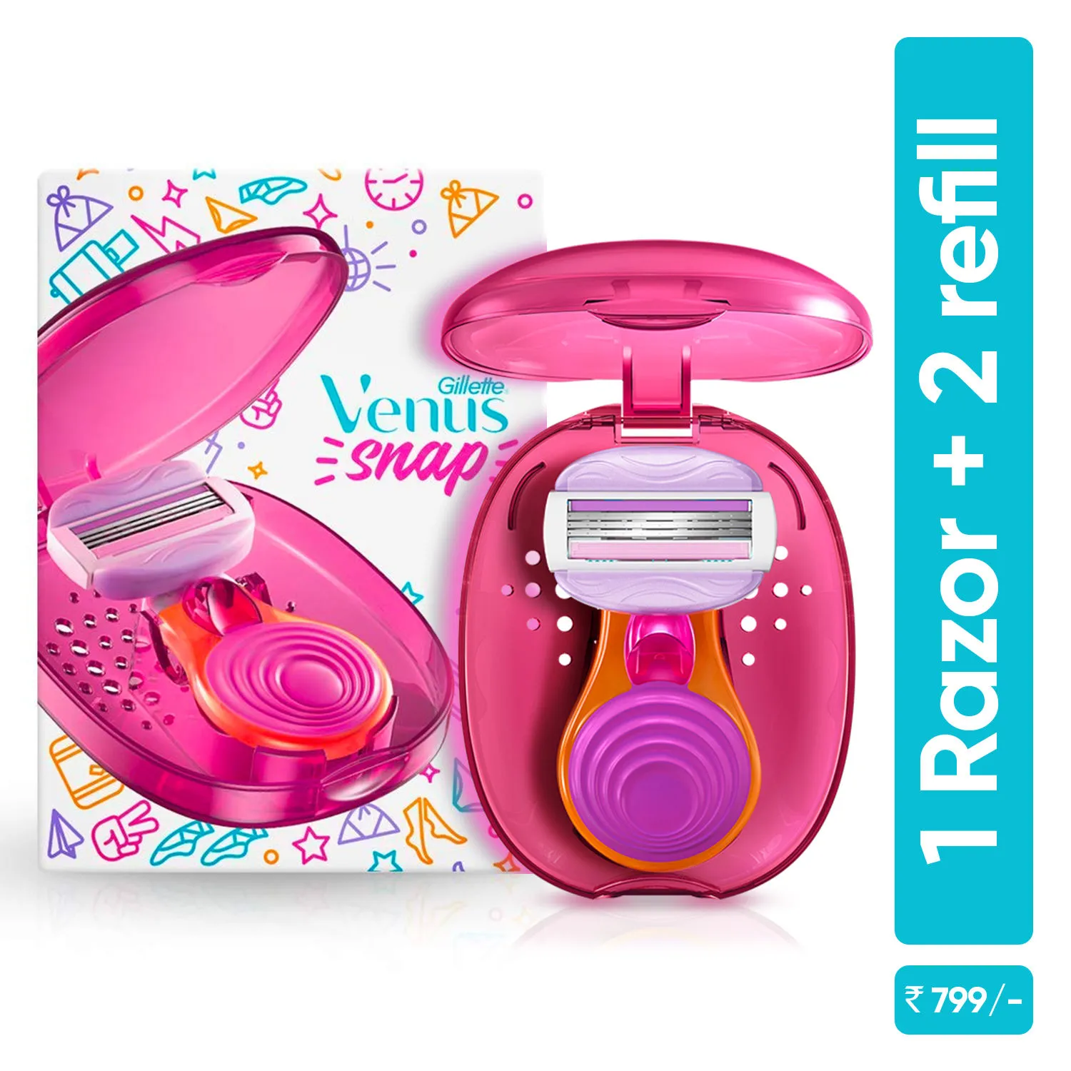 Gillette Venus Snap Hair Remover For Smooth Skin - Women Razor