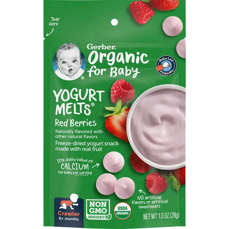 Organic for Baby, Yogurt Melts, 8 + Months, Red Berries, 1 oz (28 g)