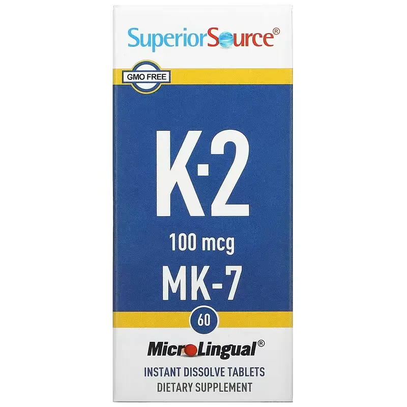 Vitamin K-2, 100 mcg, 60 Microlingual Instant Dissolve Tablets