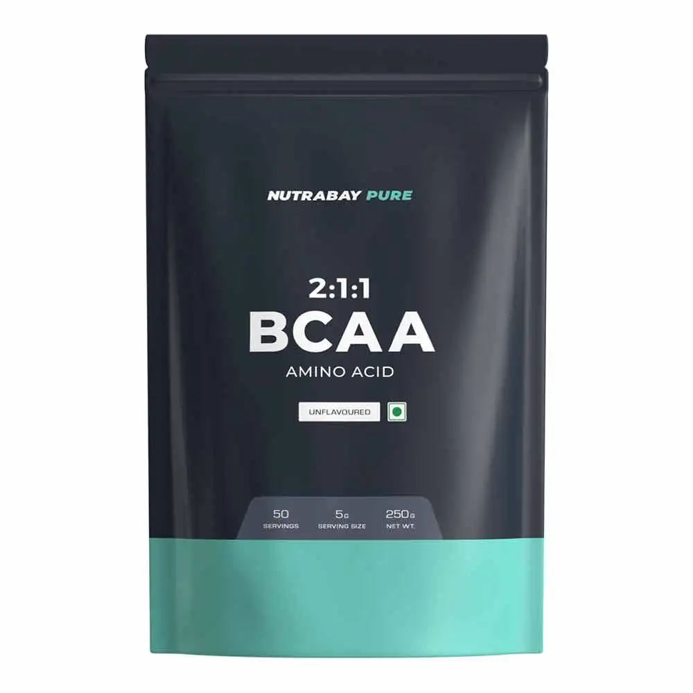 Nutrabay Pure 2:1:1 BCAA Amino Acid,  0.55 lb  50 Servings  Unflavoured