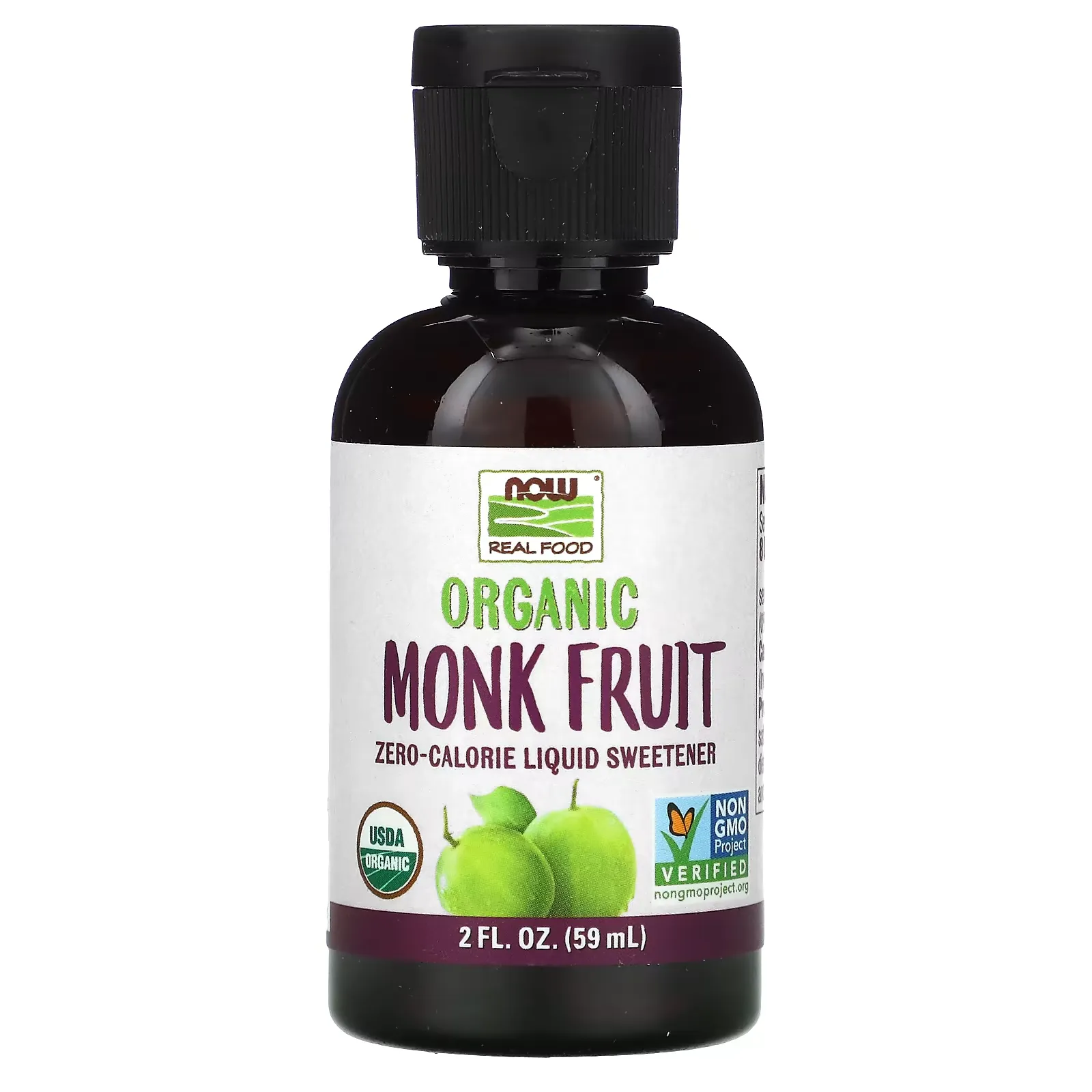 Real Food, Organic Monk Fruit, Liquid Sweetener, 2 fl oz (59 ml)