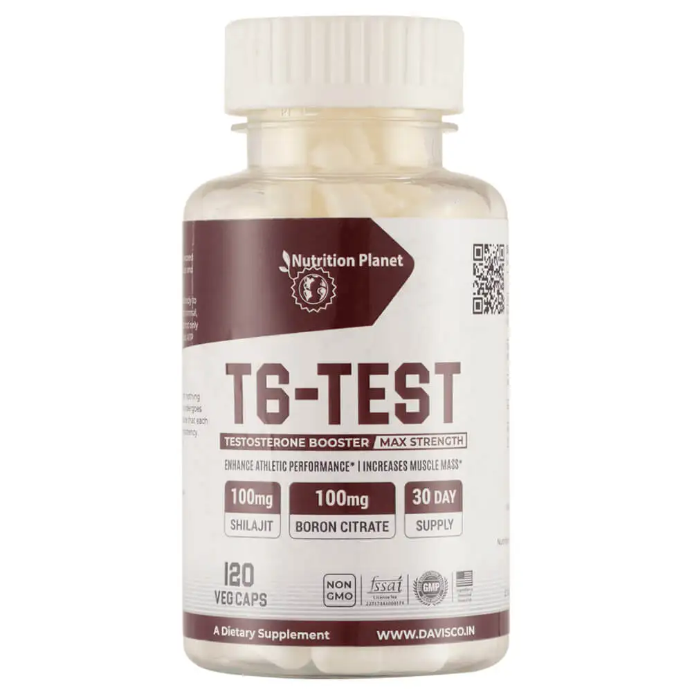 Nutrition Planet T6 Test (Testosterone Booster),  120 capsules  Unlfavoured