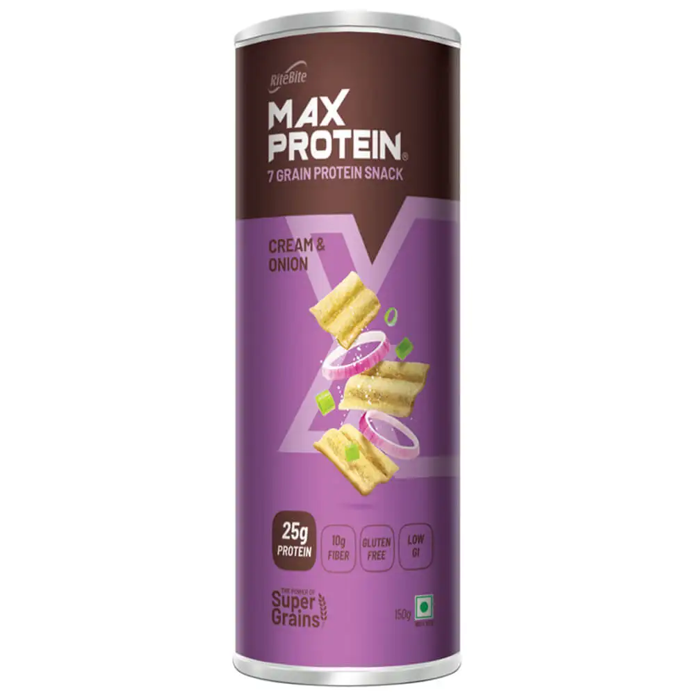 RiteBite Max Protein Chips,  150 g  Cream & Onion