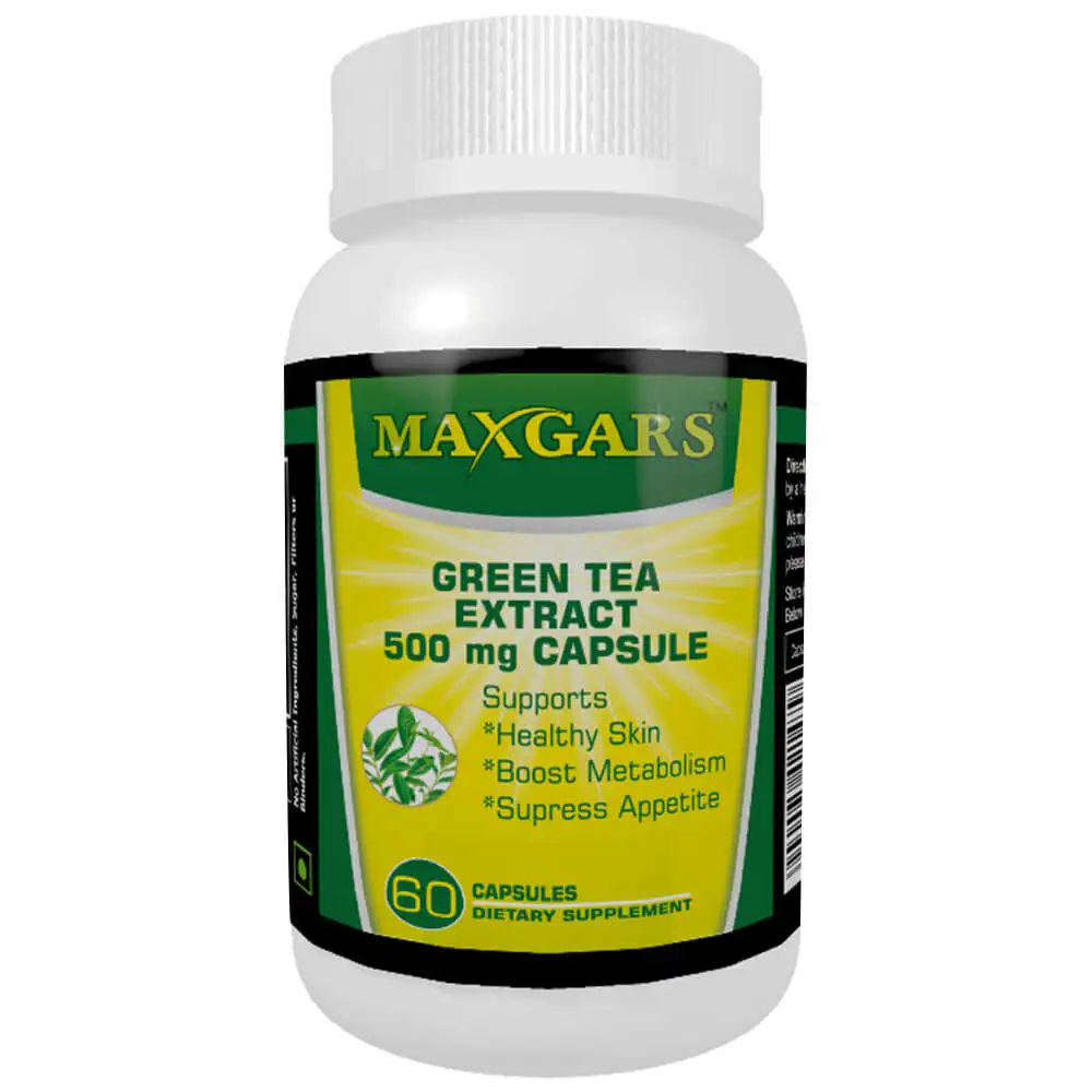 Maxgars Green Tea Extract,  60 capsules  Unflavoured