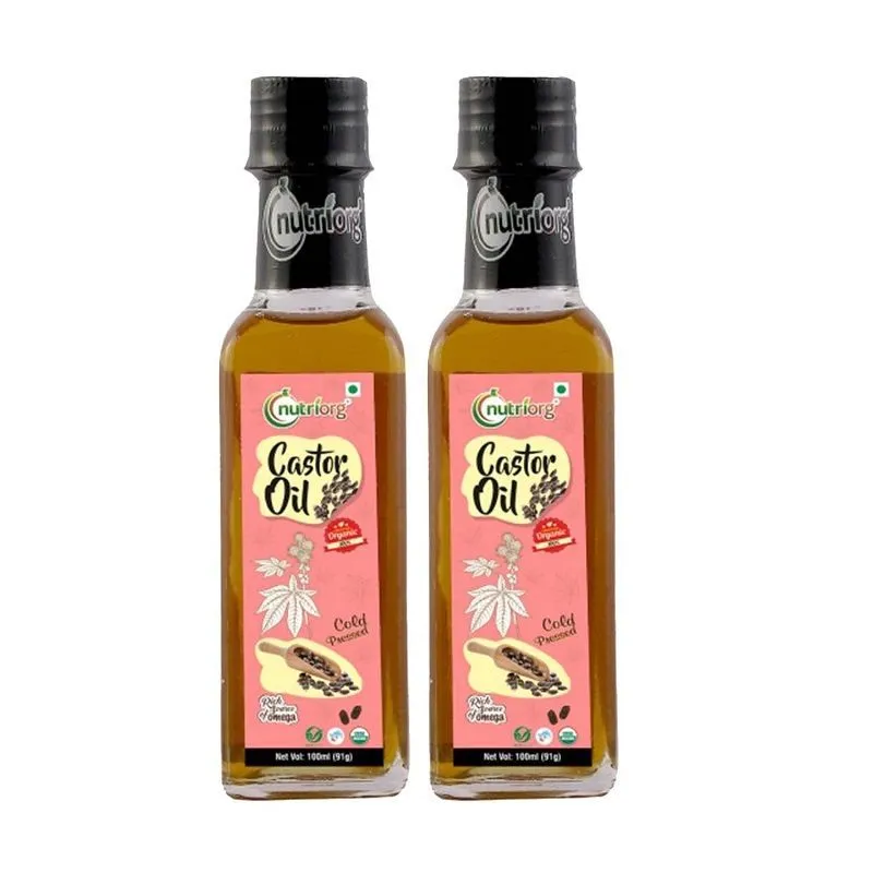 Nutriorg Certified Organic Castor Oil - Pack Of 2