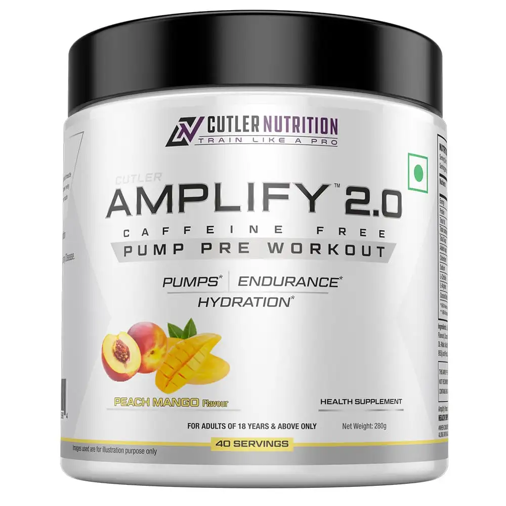 CUTLER NUTRITION Amplify 2.0 Pump Pre Workout,  0.61 lb  Peach Mango