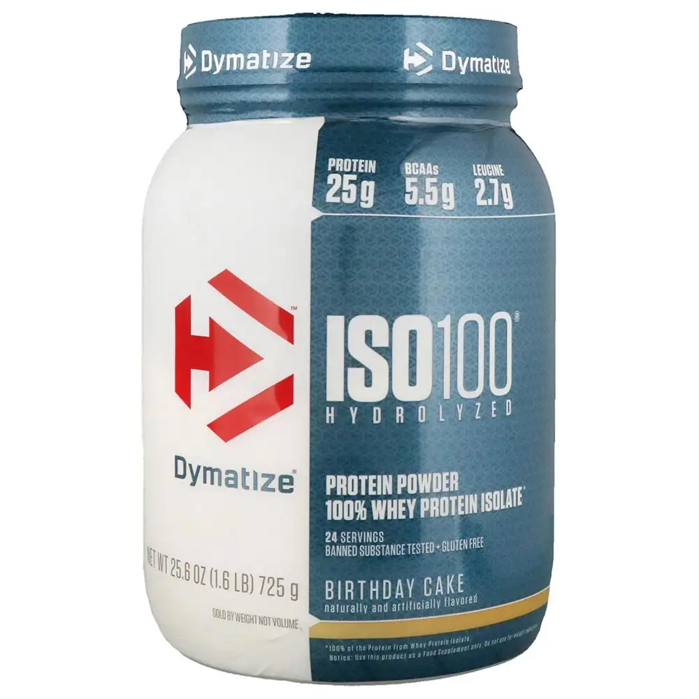 Dymatize Iso-100 Protein,  1.6 lb  Birthday Cake