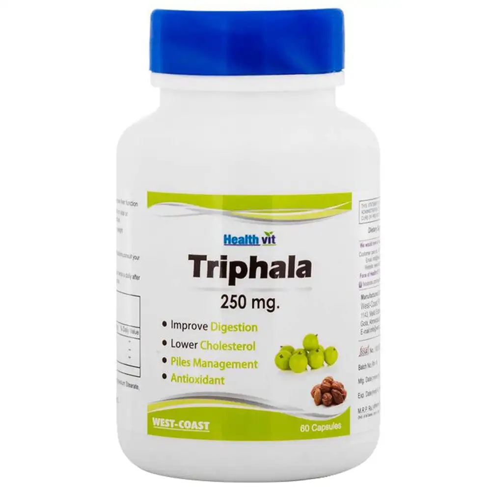 Healthvit Triphala Powder (250 mg),  60 capsules