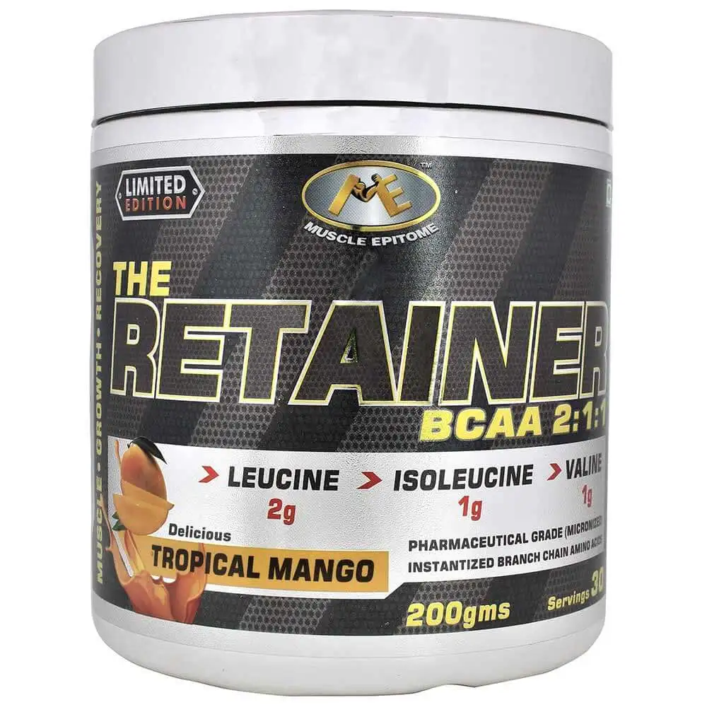 Muscle Epitome The Retainer BCAA 2:1:1,  0.22 lb  30 Servings  Tropical Mango