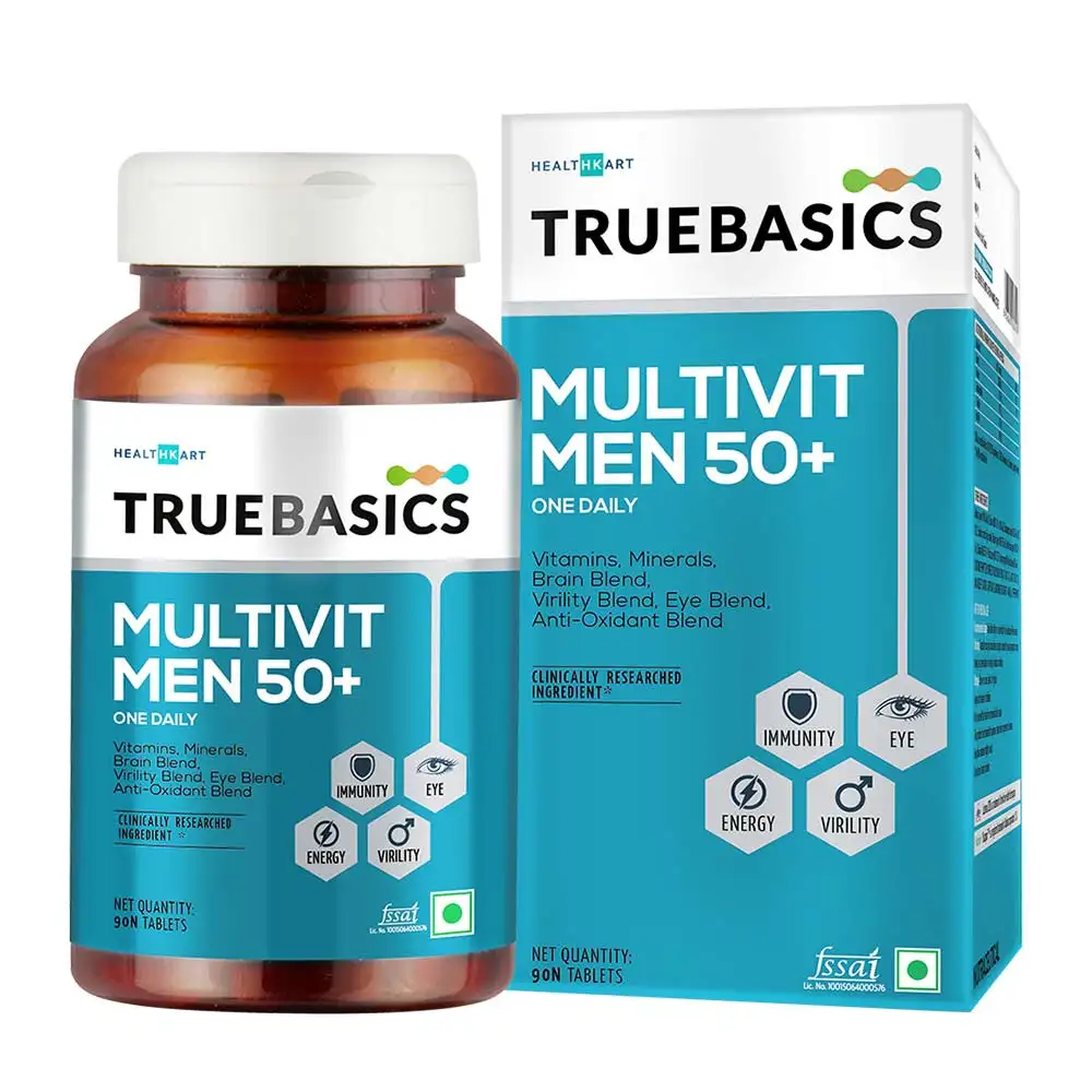 TrueBasics Multivit Men 50+ One Daily Multivitamin,  90 tablet(s)  Unflavoured