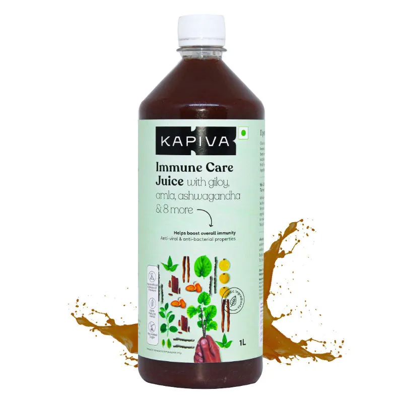 Kapiva Ayurveda Immune Care Juice - Enriched with Amla, Giloy, Tulsi, Ashwagandha, and 7 more herbs