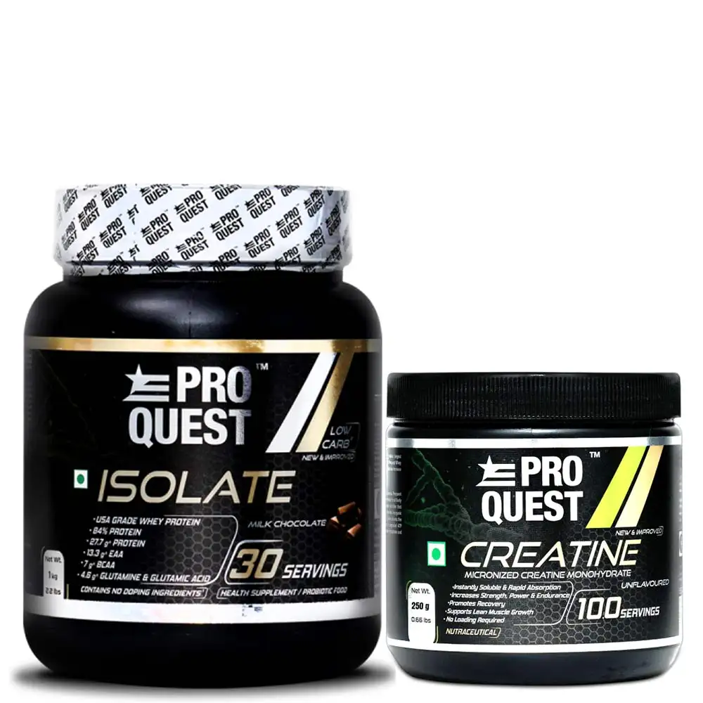 Proquest Isolate Whey Protein 2.2lb & Creatine Monohydrate 0.55lb Combo,  2 Piece(s)/Pack  Milk Chocolate & Unflavoured