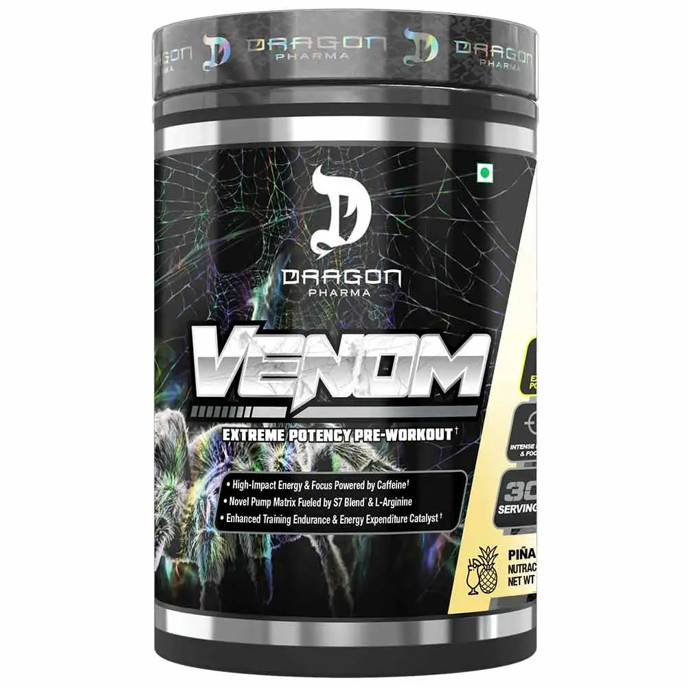 Dragon Pharma Venom Extreme Potency Pre-Workout,  1.1 lb  Pina Colada