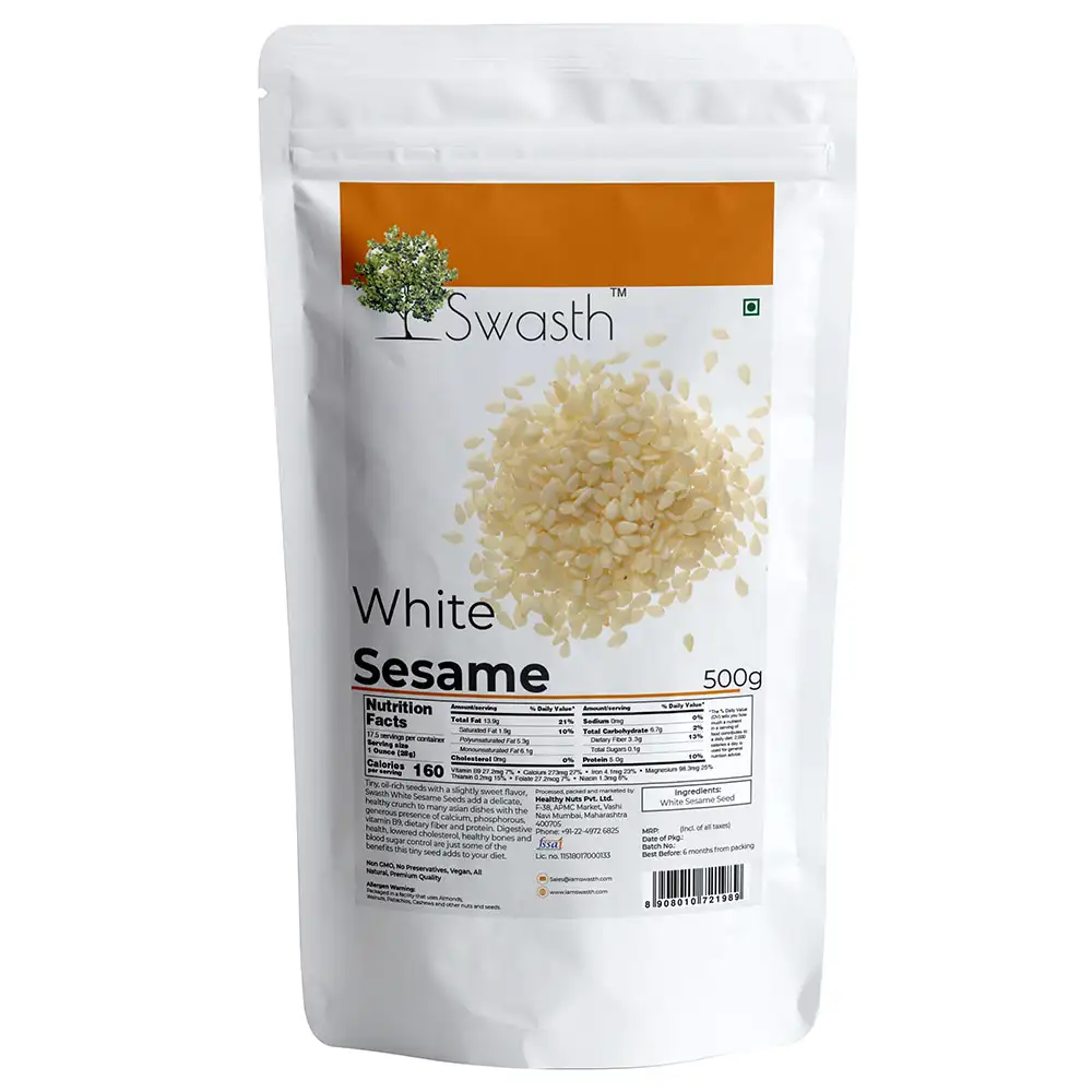 Swasth White Sesame Seeds,  Unflavoured  0.5 kg