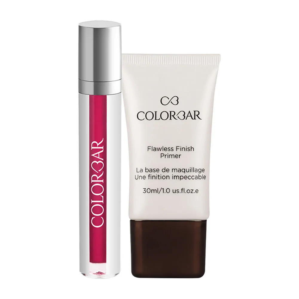 Colorbar Kiss Proof Lip Stain - Blush Crush + Flawless Finish Primer Combo