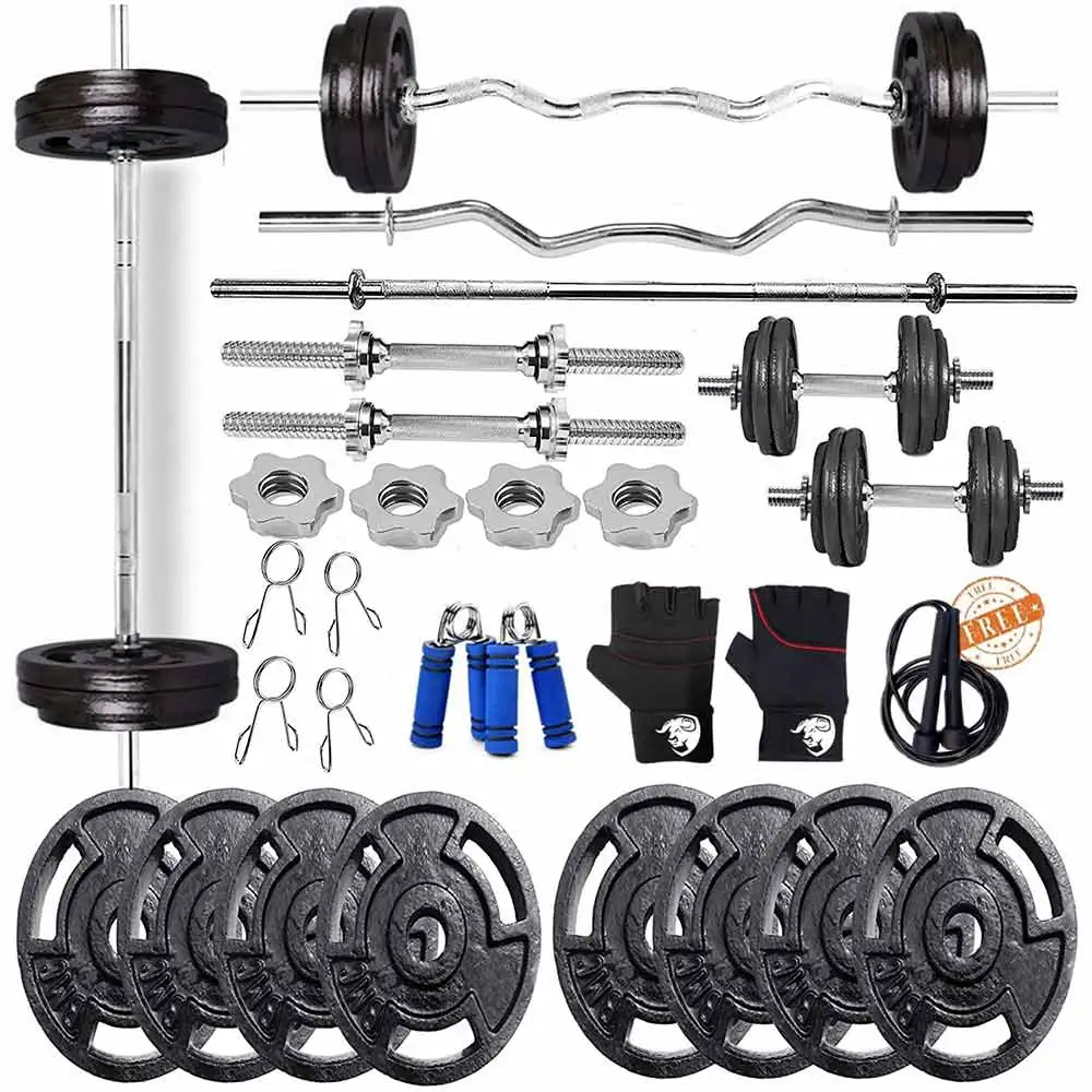 BULLAR 60 kg Cast Iron Home Gym Set